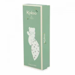 Kaloo Doudou chien Carré douceur Vert< Doudou Polyester Recyclé|Doudou Animal