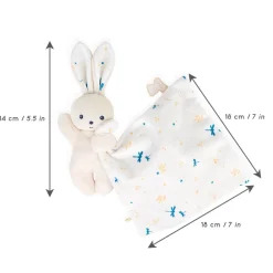 Kaloo Doudou lapin Carré douceur Blanc délicat< Doudou Polyester Recyclé|Doudou Lapin