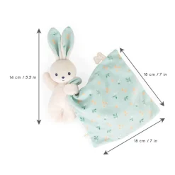 Kaloo Doudou lapin Carré douceur Bouquet d'agrumes< Doudou Polyester Recyclé|Doudou Lapin