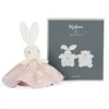 Kaloo Doudou lapin rond Rose< Doudou Rose|Doudou Lapin