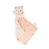 Kaloo Doudou ours Carré douceur Feuilles d'amour< Doudou Rose|Doudou Polyester Recyclé