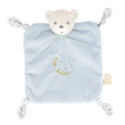 Kaloo Doudou ourson 4 noeuds Bleu< Doudou Bleu|Doudou Ourson
