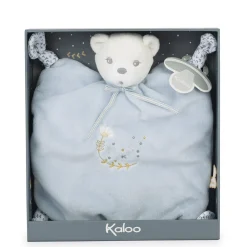 Kaloo Doudou ourson 4 noeuds Bleu< Doudou Bleu|Doudou Ourson