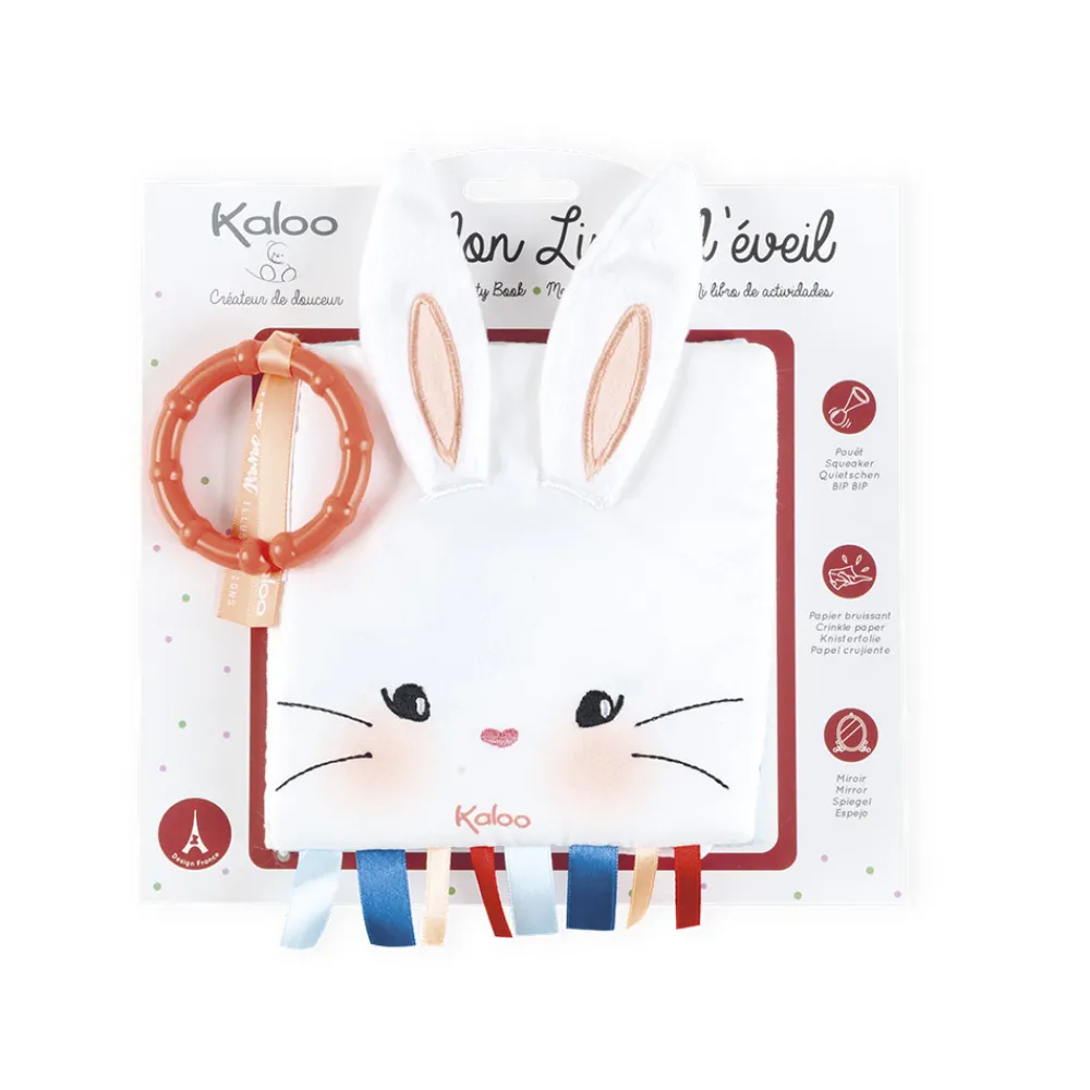 Kaloo Livre d'éveil "Le lapinou amoureux"< Livre En Tissu|Livres D'éveil