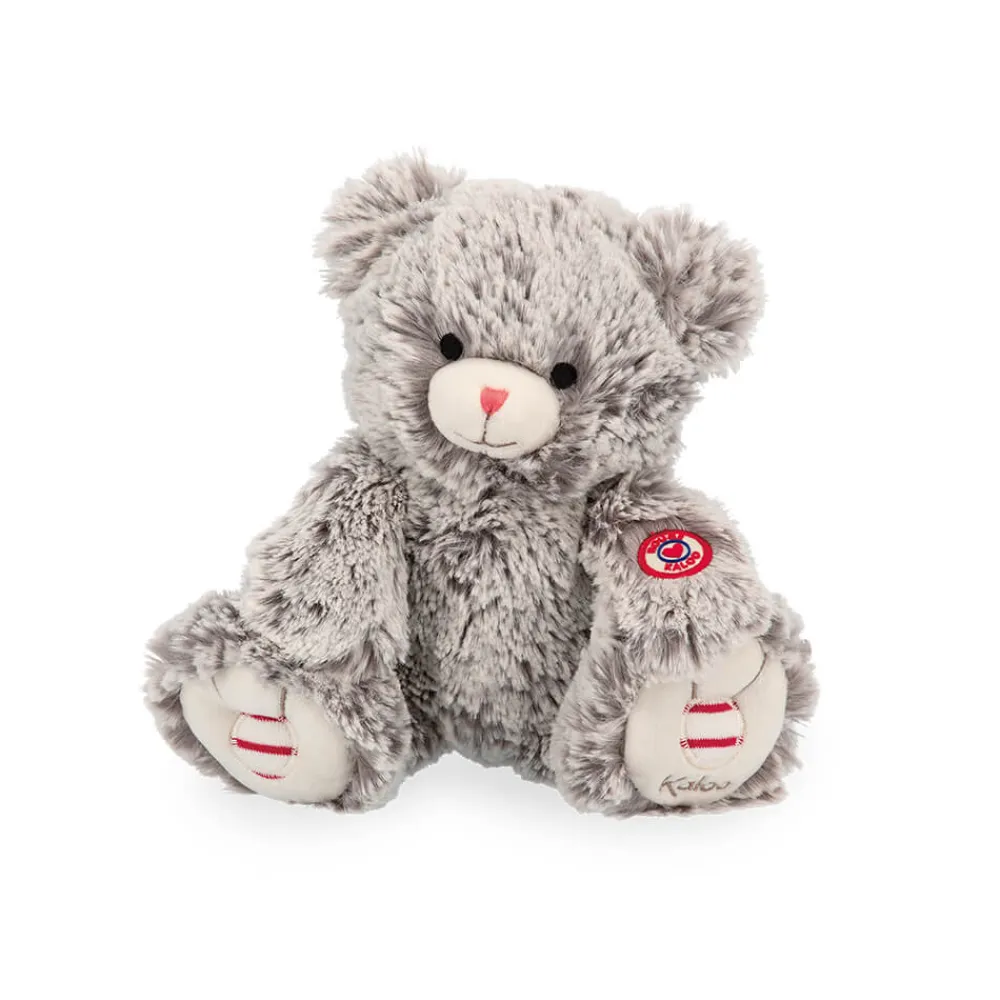 Kaloo Ours en peluche Gris prestige Maé - 24 cm< Ours En Peluche