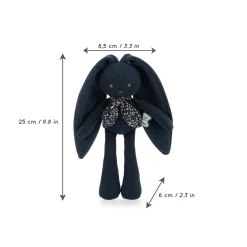 Kaloo Pantin lapin Bleu nuit - 25 cm< Doudou Bleu|Doudou Lapin