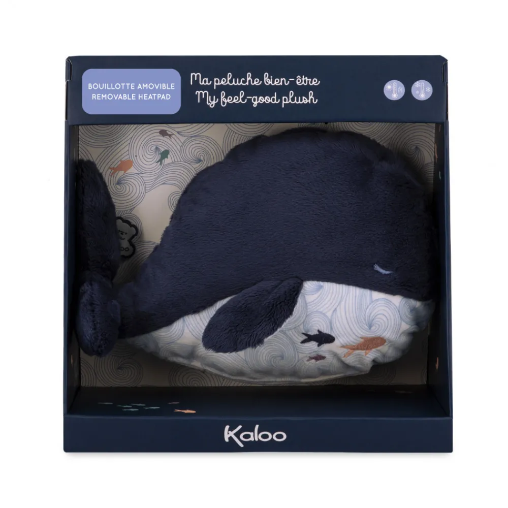 Kaloo Peluche bouillotte chaud et froid Baleine< Peluche Animaux|Peluche Bouillotte