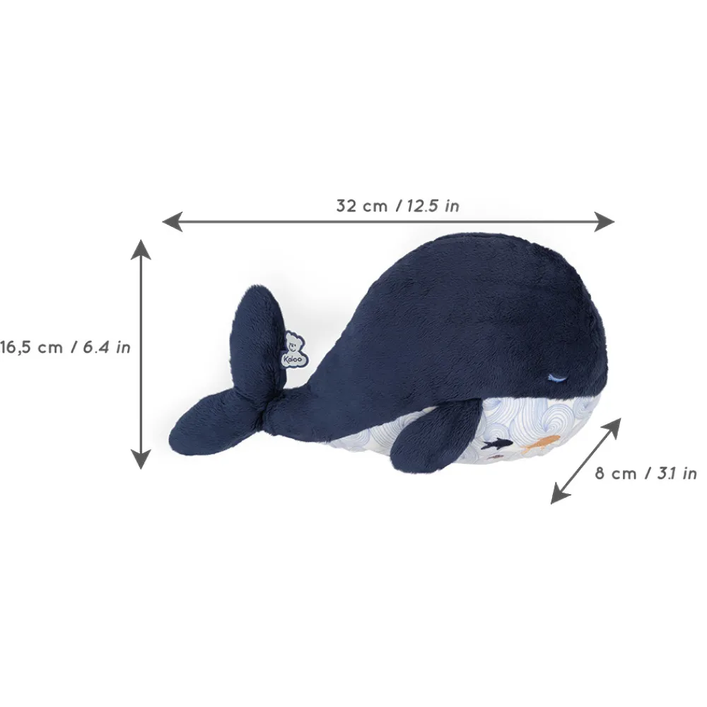 Kaloo Peluche bouillotte chaud et froid Baleine< Peluche Animaux|Peluche Bouillotte